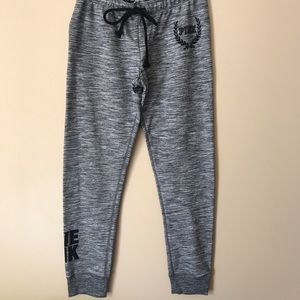 Gray PINK jogger sweat pants